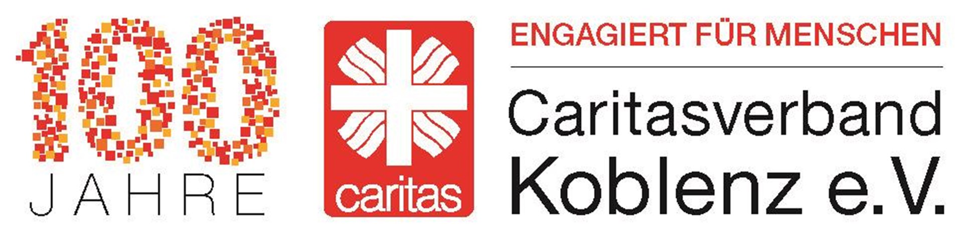Logo "100 Jahre Caritasverband Koblenz"